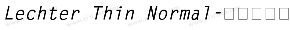 Lechter Thin Normal字体转换